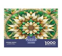 Mandala Flower Jigsaw Puzzle for Adults: Dancer in Lily-shaped Dress Fun Present & Activity for Home Wall Decor 52x38cm/1000pcs