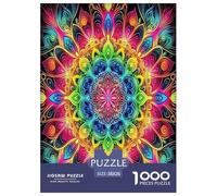 Mandala Flower Jigsaw Puzzles for Adult Difficult Challenges 1000 Piece Difficult Hard Jigsaw Puzzles for Man And Woman with Letters on Back 38x26cm/1000pcs