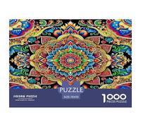 Mandala Flower Jigsaw Puzzles for Adults Kids 1000 Piece Impossible Challenge Toy Educational Games Home Wall Art Brain Teaser 70x50cm/1000pcs
