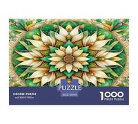Mandala Flower Jigsaw Puzzles Puzzle for Adults Kids. 1000 Piece Great Gifts Challenge Toy Educational Games Home Decoration for Adults& Kids Age 14 Years Up 70x50cm/1000pcs