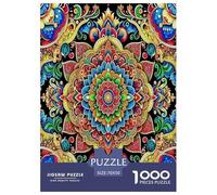 Mandala Flower Jigsaw Puzzles Puzzle for Adults Kids. 1000 Pieces Impossible Challenge Toy Educational Game Home Decoration for Educational Games Gifts 70x50cm/1000pcs