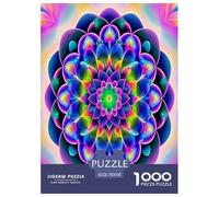 Mandala Flower Jigsaw Puzzles Puzzles for Adults Kids. 1000 Piece Great Gifts Challenge Toy Educational Games Home Decoration for Adults& Kids Age 14 Years Up 70x50cm/1000pcs