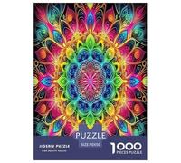 Mandala Flower Jigsaw Puzzles Puzzles for Adults Kids. 1000 Piece Great Gifts Challenge Toy Educational Games Home Decoration for Educational Games Gifts 70x50cm/1000pcs