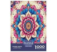 Mandala Flower Jigsaw Puzzles Puzzles for Adults Kids. 1000 Piece Whimsical Challenge Toy Educational Games Home Decoration for Adults& Kids Age 14 Years Up 70x50cm/1000pcs