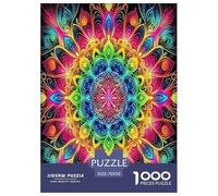 Mandala Flower Jigsaw Puzzles Puzzles for Adults Kids. 1000 Pieces Impossible Challenge Toy Educational Games Home Decoration for Adults& Kids Age 14 Years Up 70x50cm/1000pcs
