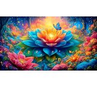 Mandala-flower Recycled Paper Jigsaw Puzzle 1000 Pieces Great Gift Idea Educational Games for The Whole for Women, Gifts for Men 38x52cm/1000pcs