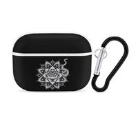 Mandala Flower Snake Meditation Yoga Spiritual Earphone Case PC Bluetooth Earbud Case Headphone Cases Compatible with Airpods Pro White-style