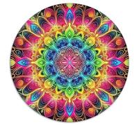 Mandala Flower1000 Piece Jigsaw Puzzles Adults And Kids Round Puzzles Creative Unique Challenge Games 1000pcs (67.5x67.5cm) pedagogy
