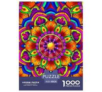 Mandala Flower1000 Pieces Round Puzzle Challenge Jigsaw Puzzles for Adults And Kids38x26cm/1000pcs