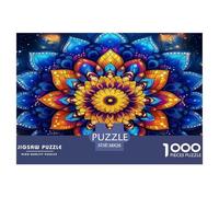 Mandala Flower1000Piece JigsawPuzzleMandala Flower ForAdult Challenging Brainteasing Age12+byth EducationalGames Fun, Challenging 38x26cm/1000pcs