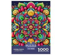 Mandala FlowerJigsaw for Adults 1000 Piece Jigsaws Puzzles 1000 Pieces for Adult Challenging Games 38x26cm/1000pcs