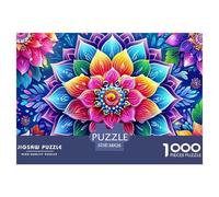 Mandala FlowerJigsaw Puzzles for Adults Featuring 1000 Advanced And Challenging Educational Games - These Serve As The Quintessential Gift Jigsaw Puzzles for Adults And Kids Age 12 Years Up 38x26cm/1