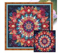 Mandala Full 11CT DIY Stamped Cross Stitch Kits 40x40cm for Adults Home