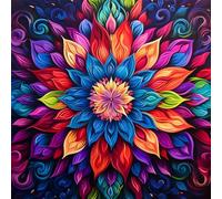 Mandala Full DIY 5D Round Drill Diamond Art Kit 40x40cm for Adults