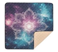 Mandala Galaxy Art Soft Foam Baby Gym & Activity Mat for Indoor Outdoor 1-Piecing Tummy Time & Crawling Mat for Babies Infants Toddlers, 50'' x 50''