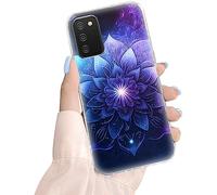 Mandala Galaxy Clear Case for Samsung Galaxy A03S, Slim Galaxy A03S Soft Silicone Phone Case for Men/Women, Full Covered Soft Gel Rubber Case for Samsung A03S