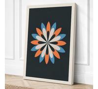 Mandala Geometric Canvas Wall Art Print 24x16 Inch (61 x 41 cm)