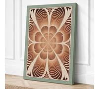 Mandala Geometric Canvas Wall Art Print 36x24 Inch (91 x 61 cm)