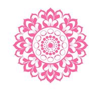 Mandala Geometrical Mandalas Boho Ornament Wall Vinyl Sticker Decor 42x42cm Can Modify and add Information Pink