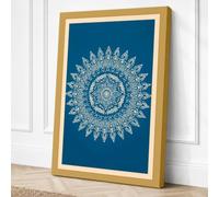 Mandala Geometry Geometric Canvas Wall Art Print 30x20 Inch (76 x 51 cm)
