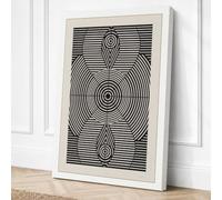 Mandala Geometry Geometric Canvas Wall Art Print 36x24 Inch (91 x 61 cm)