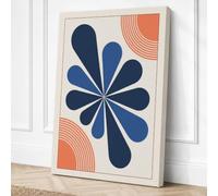 Mandala Geometry Minimalist Canvas Wall Art Print 36x24 Inch (91 x 61 cm)