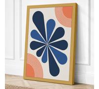 Mandala Geometry Minimalist Canvas Wall Art Print 36x24 Inch (91 x 61 cm)