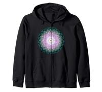 Mandala Geometry Sacred Yoga Art Zip Hoodie