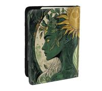 Mandala, Goddess of The Sun and Moon Printed Passport Holder,Travel Pu Leather Passport Cover Case Organiser for Men Women,6.5 Inch