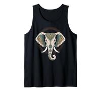 Mandala Henna Elephant Face Tank Top