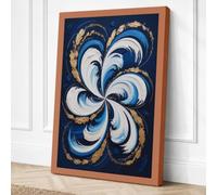 Mandala in Gold Art Deco Canvas Wall Art Print 36x24 Inch (91 x 61 cm)