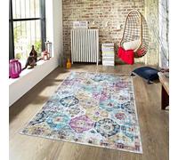 Mandala - Indoor Area Rugs 8x10 Washable, Stain Resistant Machine Washable Rugs for Living Room, Bedroom, and Modern House Décor - Durable Polyester Material, Colorful Patterned - Multi Color