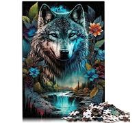 Mandala Jungle Wolf Jigsaw Puzzle for Adults 1000 Pieces Cardboard puzzles Challenging To Complete But Fun And Humorous 26x38cm