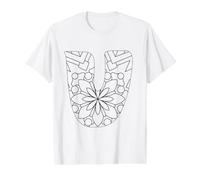 Mandala Letter U Coloring and Painting Yourself Value Graphic T-Shirt, Men, White, L