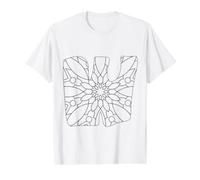 Mandala Letter W Coloring and Painting Yourself Value Graphic T-Shirt, Men, White, M