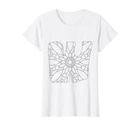 Mandala Letter W Coloring and Painting Yourself Value Graphic T-Shirt, Women, White, S