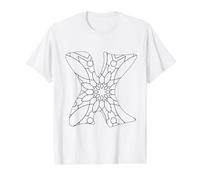 Mandala Letter X Coloring and Painting Yourself Value Graphic T-Shirt, Men, White, L
