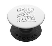 Mandala letter Z to color in and paint yourself PopSockets Adhesive PopGrip