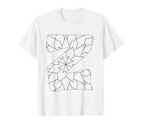 Mandala Letter Z to Color in and Paint Yourself Value Graphic T-Shirt, Men, White, XL