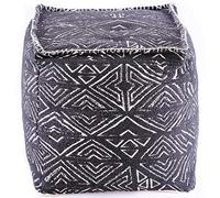 Mandala Life ART Bohemian Pouf Cube Cover- 50 cm -Luxury, Artisan Room Decor Pouffe - Boho Chic Seating Area Ottoman