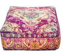 Mandala Life ART Boho Pouf Ottoman Cover - Round Floow Pillow Cushion - 24x8