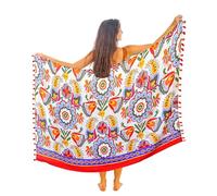 Mandala Life ART Women's Pareo_zen_22 Swimwear Cover Up, Keri, One size