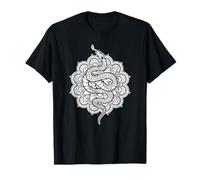 Mandala Lotus Flower Snake Meditation Yoga Spiritual Women T-Shirt