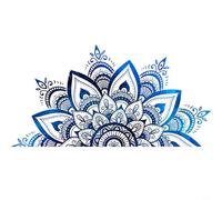Mandala Lotus Wall Stickers, Mandala Vinyl Wall Sticker Lotus Flower Datura Decals Sticker for Zen Home Living Room Decor