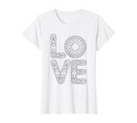 Mandala Love Color Yourself Value Graphic T-Shirt, Women, White, M