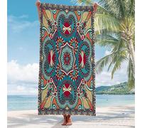 Mandala Microfibre Beach Towels For Adults, Vintage Indian Hippie Boho Personalised Beach Towel, Birthday Gift for Bath, Beach, Summer, Pool Party, Gift for Family,Friend
