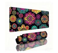 Mandala Mouse Mat Color Gaming Mouse Pad Desk Pad 800x300x3mm, Non-Slip Desk Mat Large, Waterproof Soft Cloth, Durable Stitched Edges, Table Protector for Office and Home, Decor Accessories 0B-352