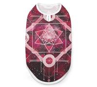 Mandala Mystical Geometric Polygonal Print Pet Clothes T Shirt Pets Clothing Vests Tee Tops Dogs Costume Coat For Dog Cat L