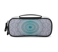 Mandala Ombre Sacred Geometry Occult Pattern Pencil Pen Case Portable Pen Bag with Zip Travel Makeup Bag Stationery Organizers for Home Office