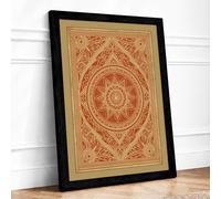 Mandala Ornament Eclectic Framed Wall Art Print A3 Black
